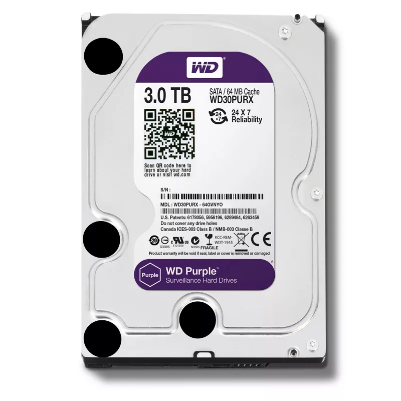 Ổ Cứng HDD PC 3TB WD -PURPLE