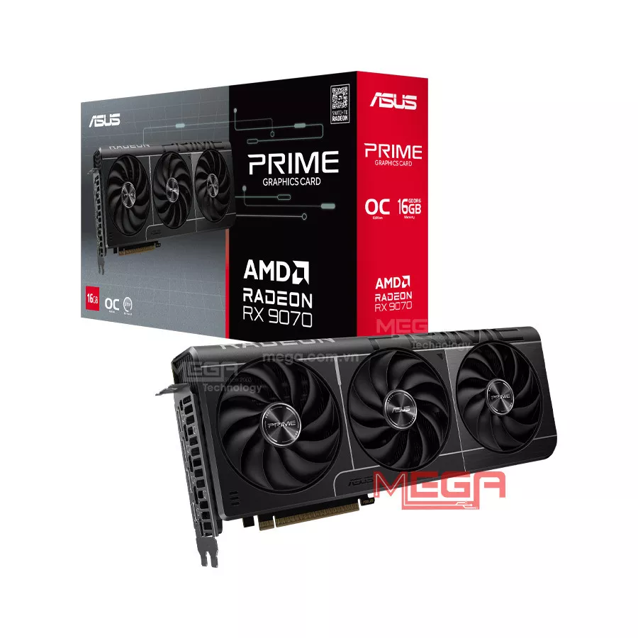 Vga Asus Prime Radeon RX 9070 OC Edition 16GB GDDR6