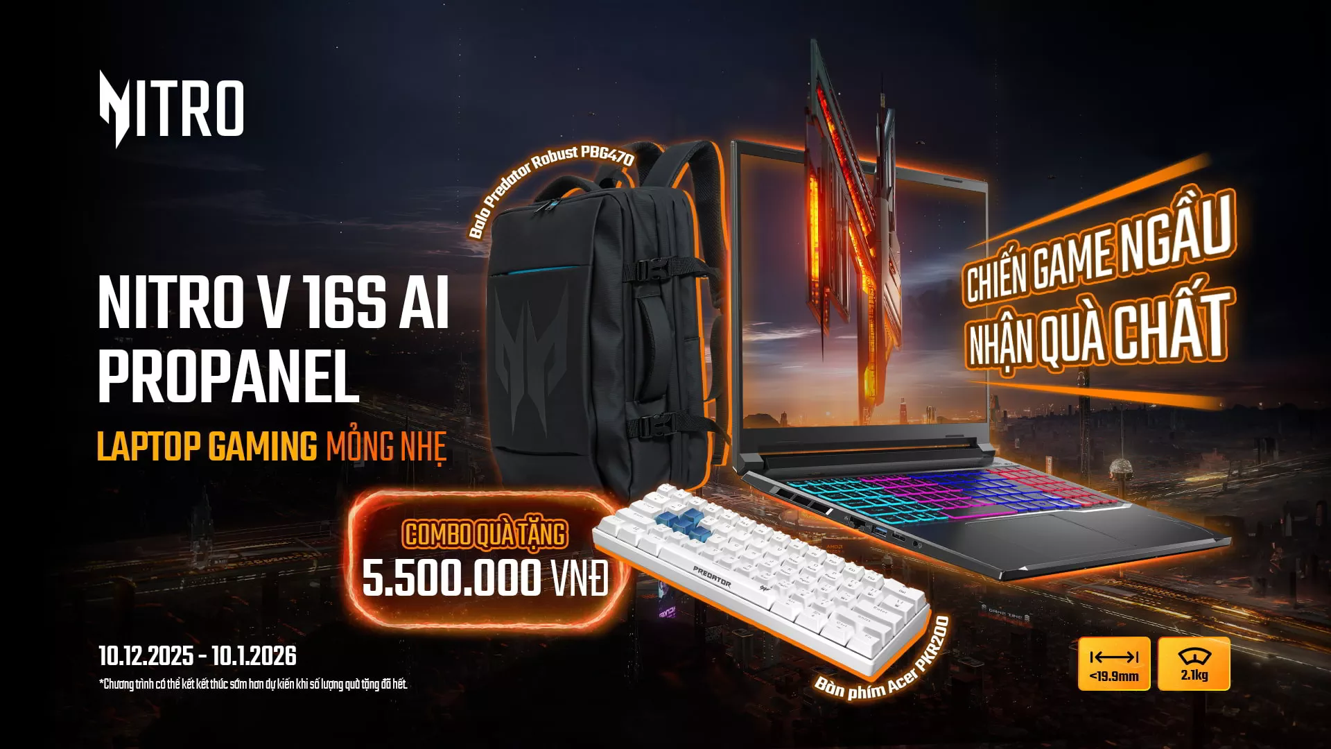 NITRO V 16S AI PROPANEL - CHIẾN GAME NGẦU, NHẬN QUÀ CHẤT