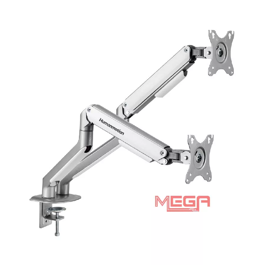 Giá treo màn hình Human Motion T6 Pro Dual Trắng-Xám