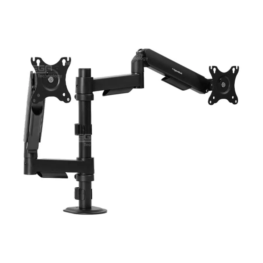 Giá treo màn hình đôi HyperWork P1 Dual 2025 HPW-DPA0105-BLK Đen 22 - 34inch