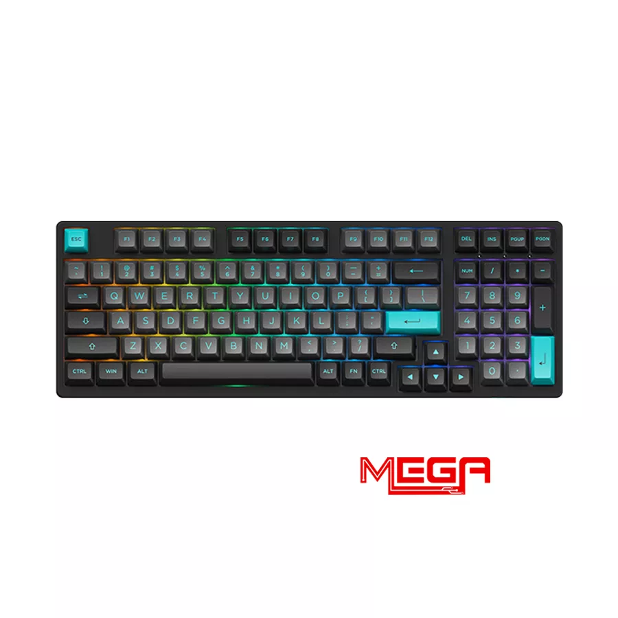 Bàn phím cơ AKKO 3098B Multi-modes Black Cyan