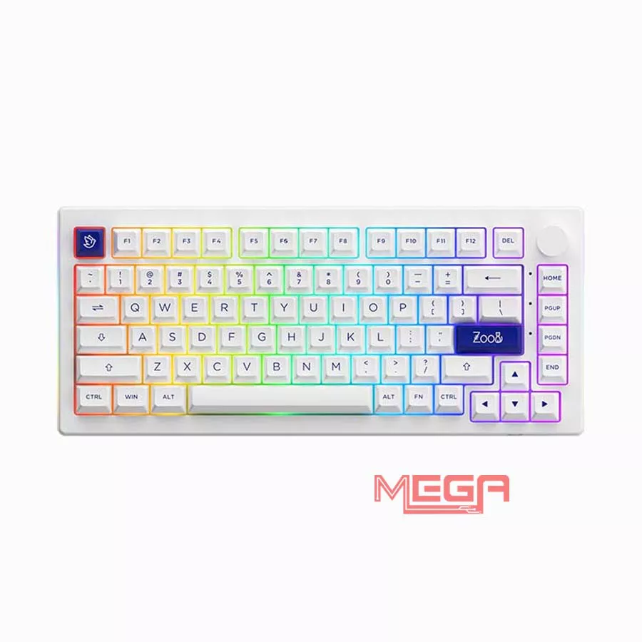 Bàn phím cơ AKKO 5075B Plus Blue on White