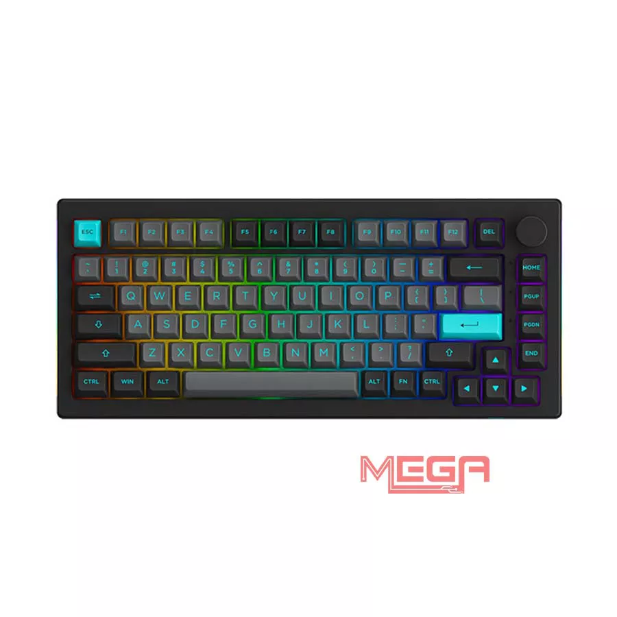 Bàn phím cơ AKKO 5075B Plus BlackCyan