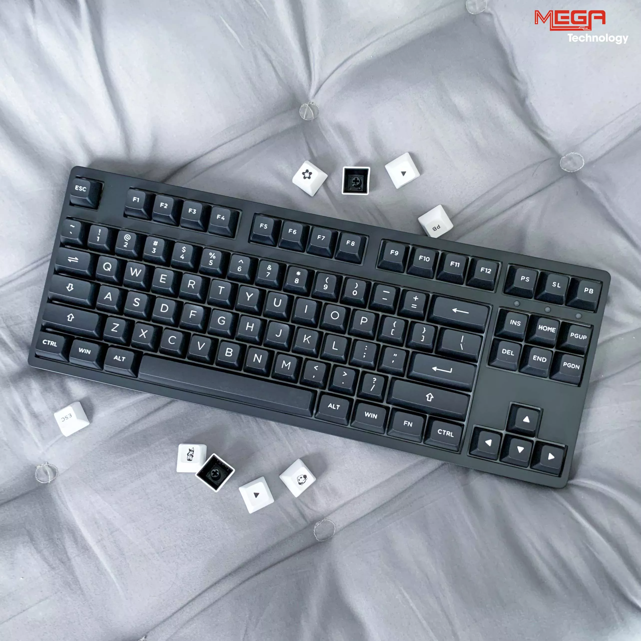 Bàn phím AKKO 3087 RF White on Black