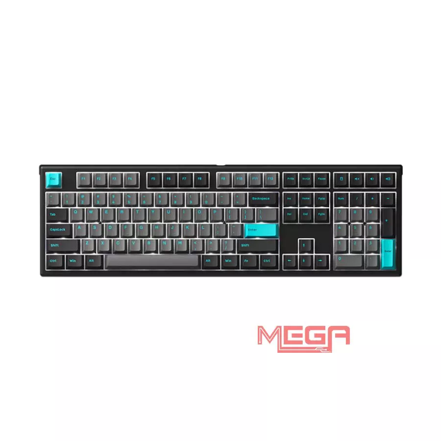 Bàn phím cơ AKKO MonsGeek MG108 Black & Cyan