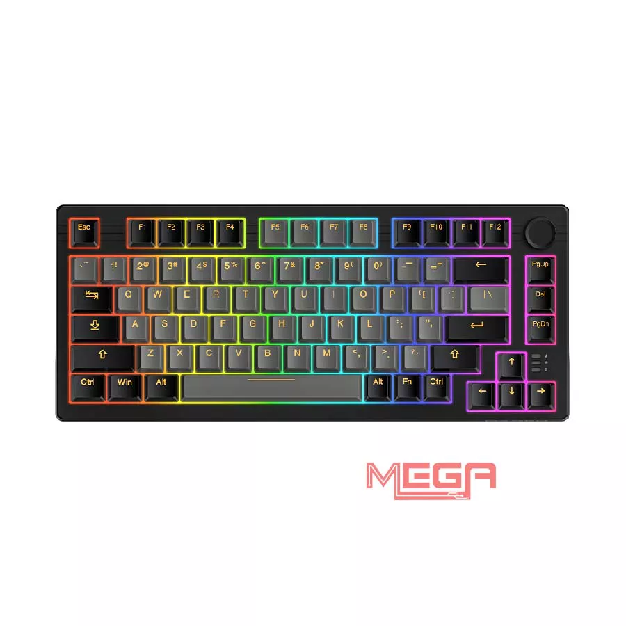 Bàn phím cơ DAREU EK75 Pro Black Golden Firefly switch