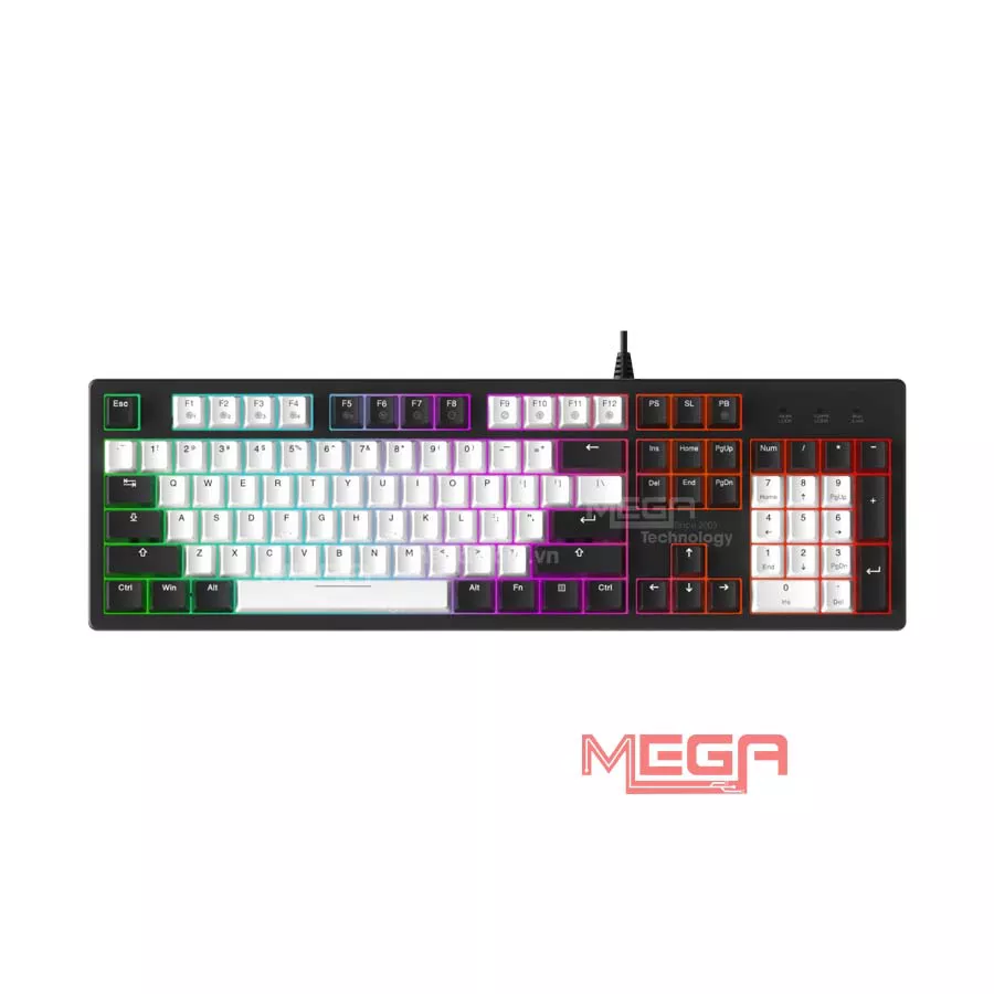 Bàn phím cơ có dây DAREU EK104 White Black