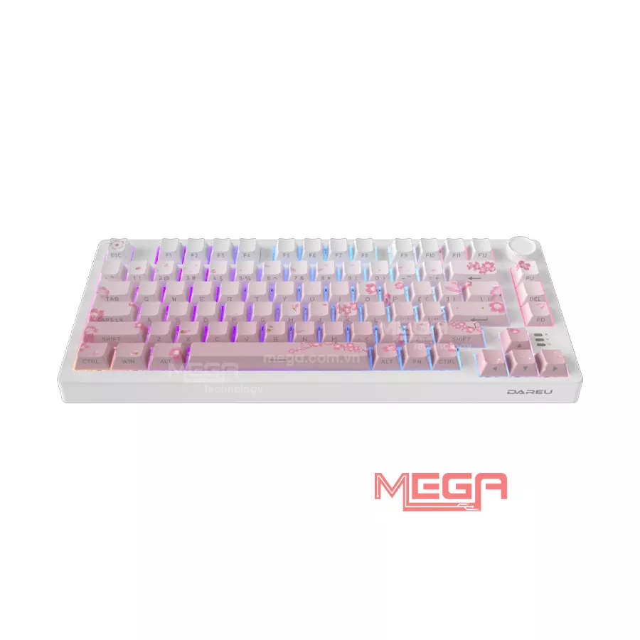 Bàn phím cơ DAREU EK75 Pro Sakura pink Dream switch RGB