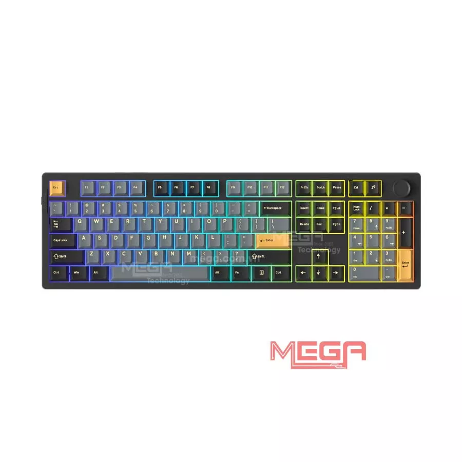 Bàn phím cơ không dây DAREU EK106 PRO Black Golden