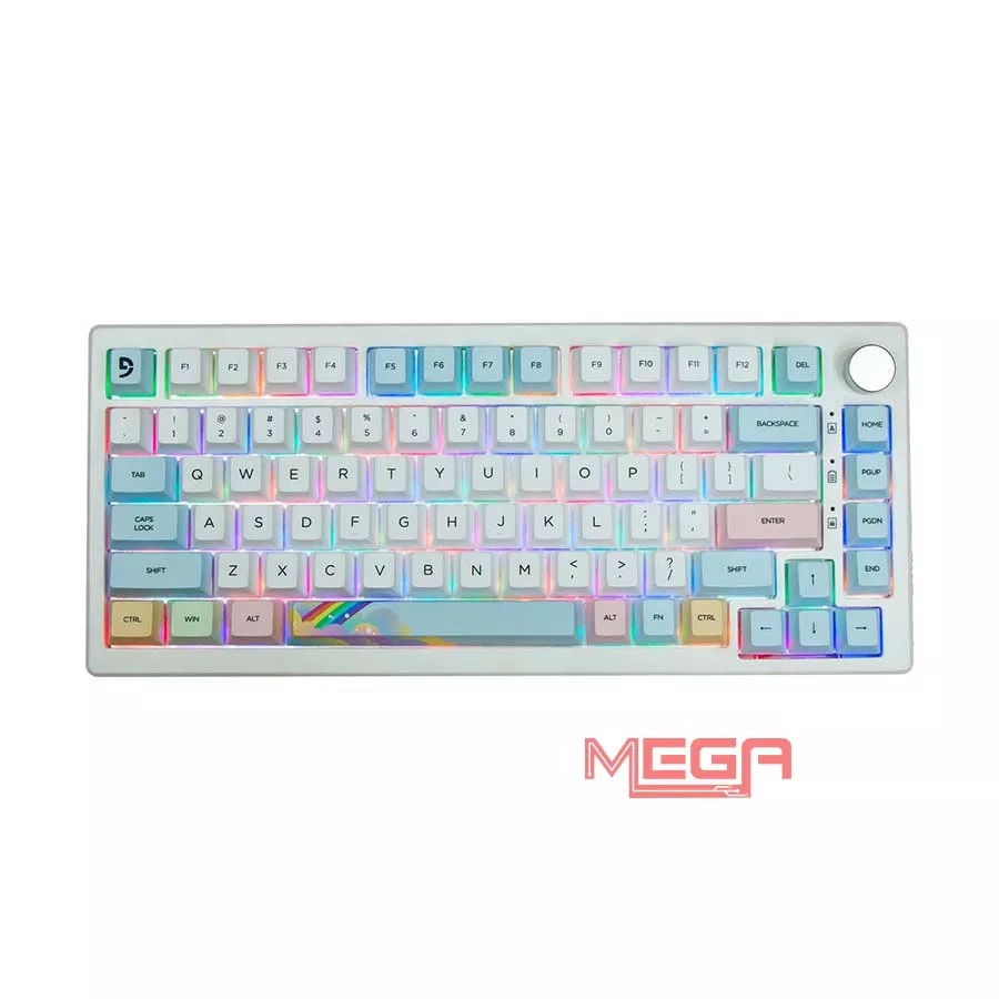 Bàn phím cơ Fuhlen H75S Sunshine White