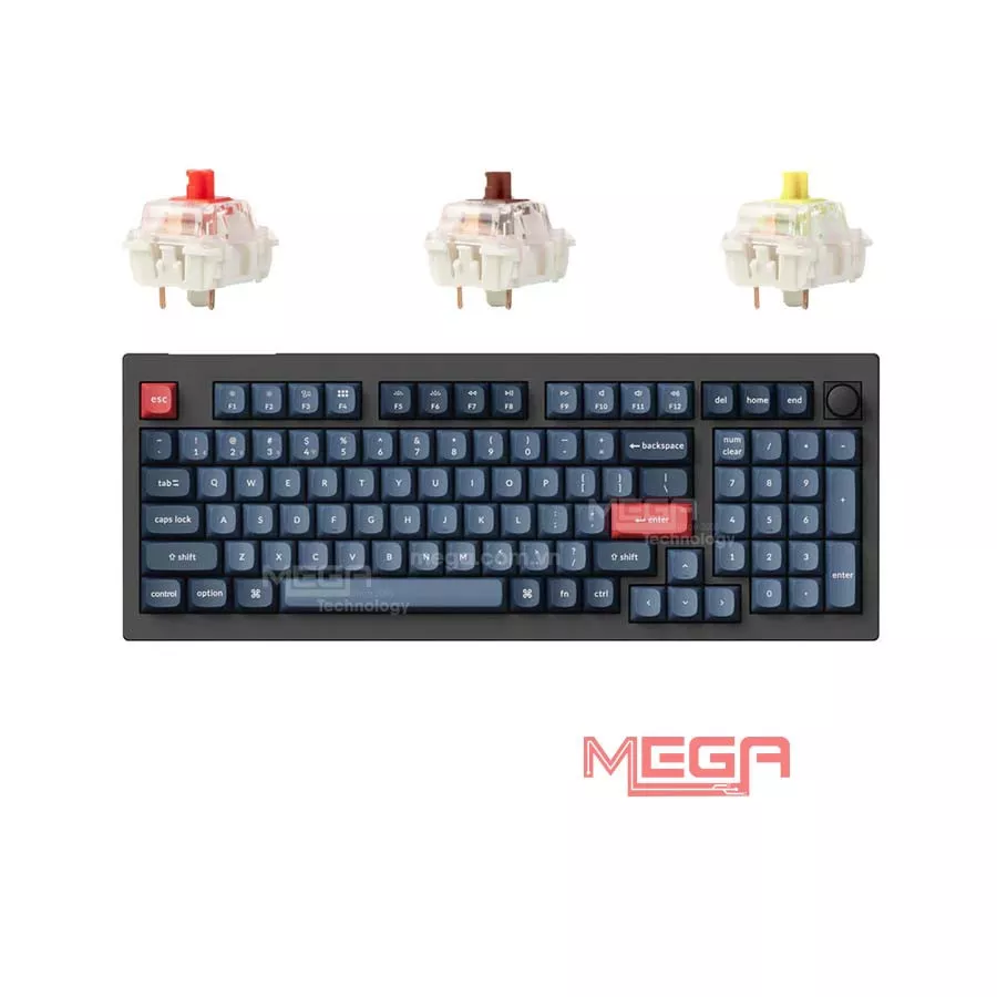 Bàn phím cơ không dây Keychron V5M-D1 V5 Max Swappable RGB Backlight Red Switch