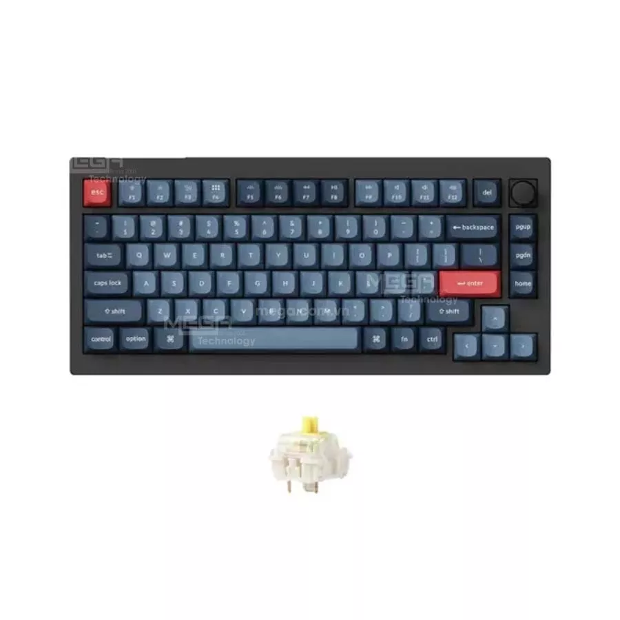 Bàn phím cơ không dây Keychron V5M-D4 V5 Max Swappable RGB Backlight Banana Switch