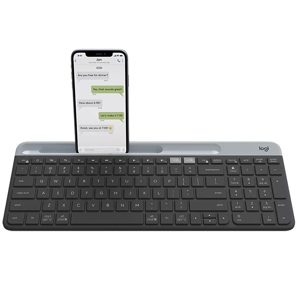 Bàn phím không dây Logitech K580 Slim Bluetooth Đen