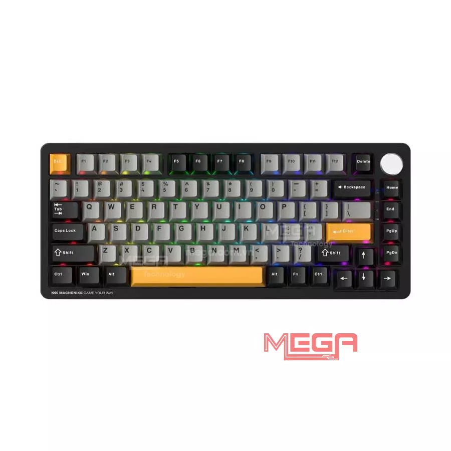 Bàn phím cơ không dây Machenike K600-B82W Tri-mode RGB