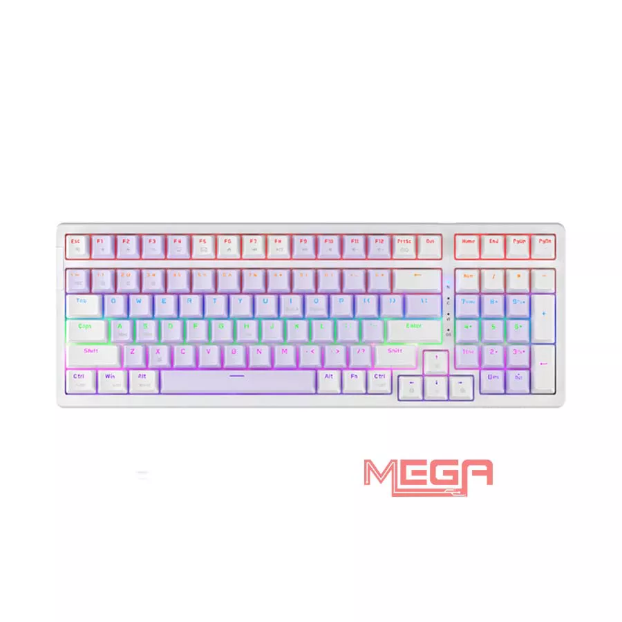 Bàn phím cơ có dây Newmen GM328 Purple White