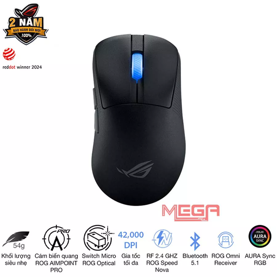 Chuột ASUS ROG Keris II Ace Wireless