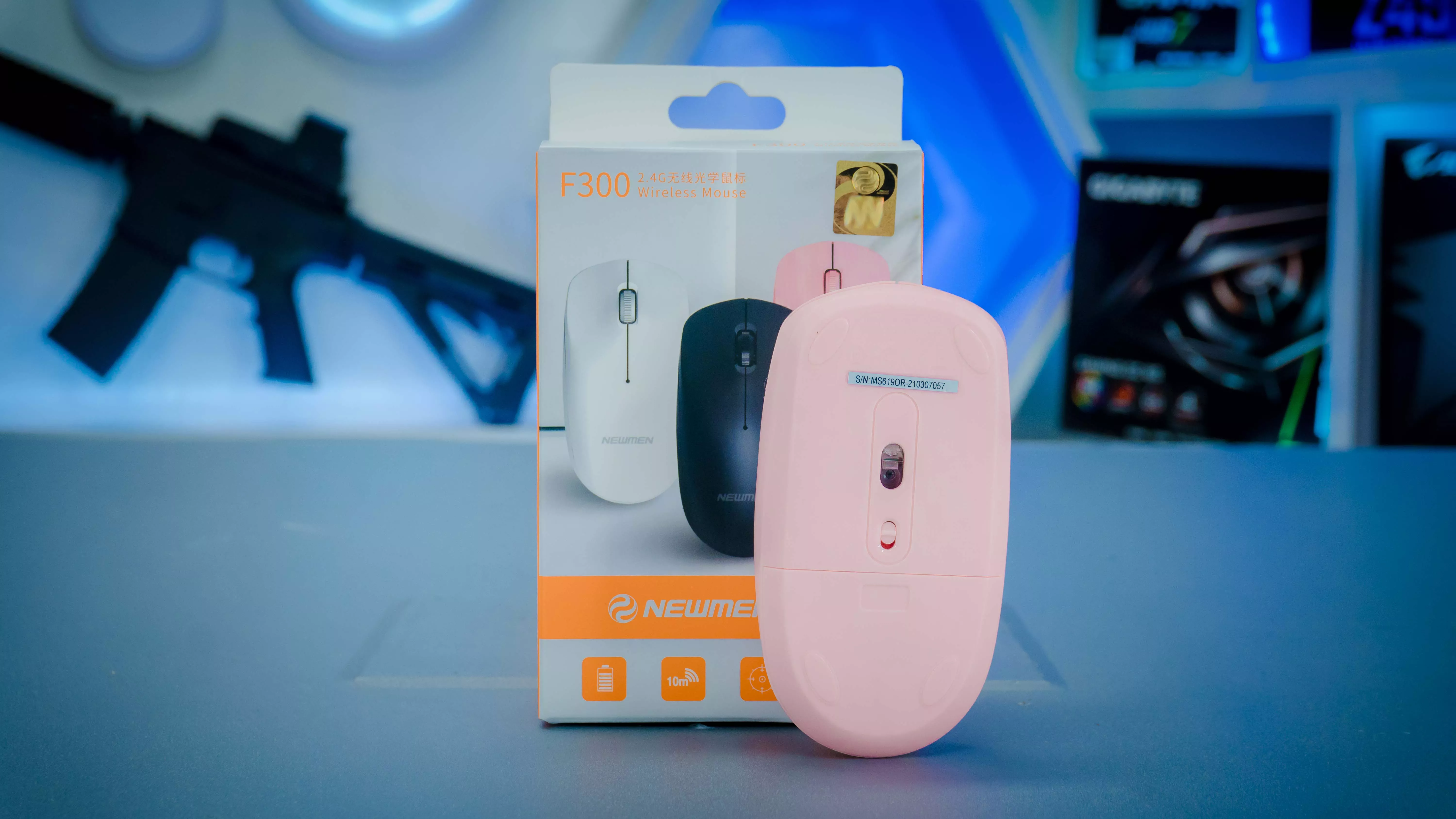Chuột máy tính không dây Newmen F007 Hồng