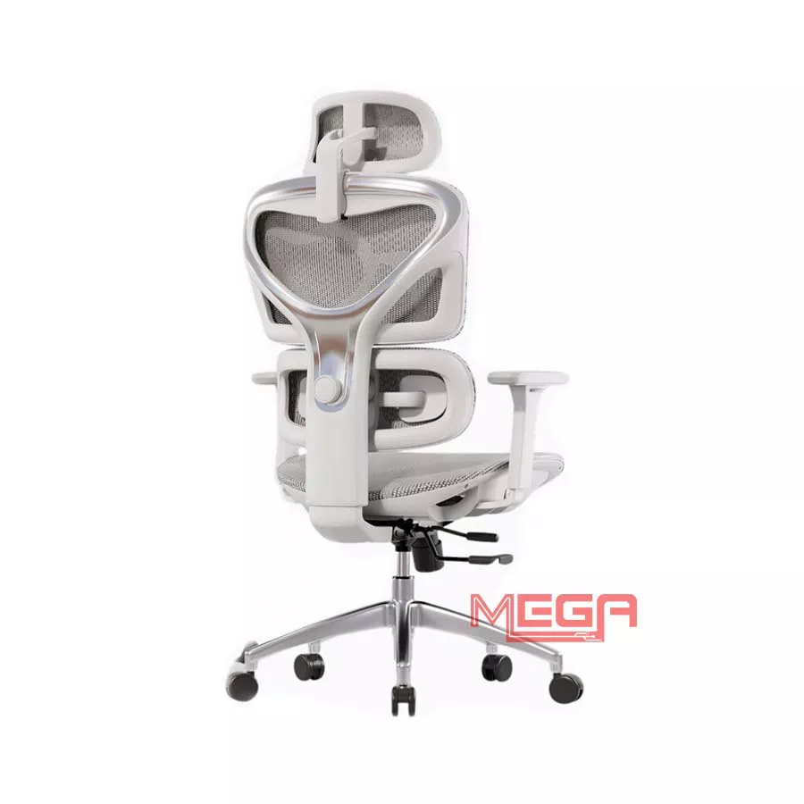 Ghế công thái học Manson Iris Wintex Khung Trắng - Lưới Xám