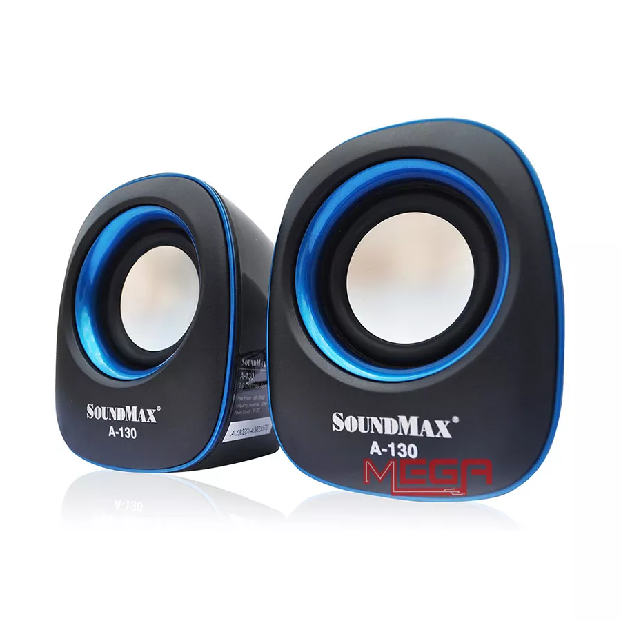 Loa Soundmax A130 2.0 (3.5mm , 3W x2) màu Đen/xanh