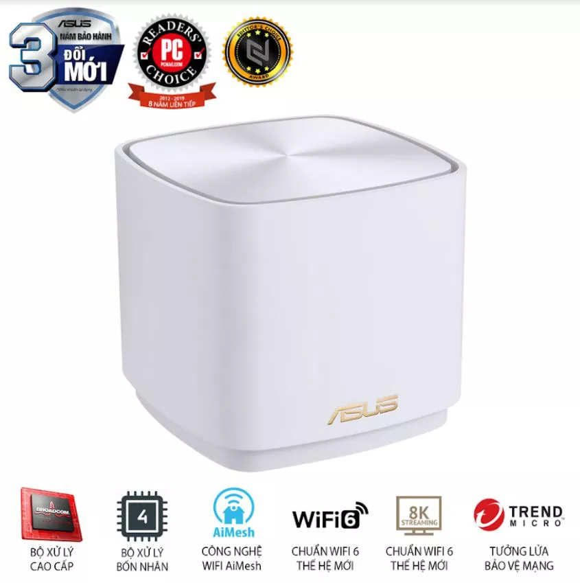 Bộ phát wifi ASUS XD4 W-2-PK Mesh wifi 6