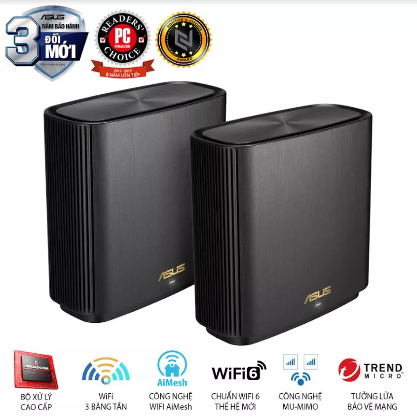 Bộ Mesh Wifi ASUS XT8 B-2-PK ZenWiFi 6