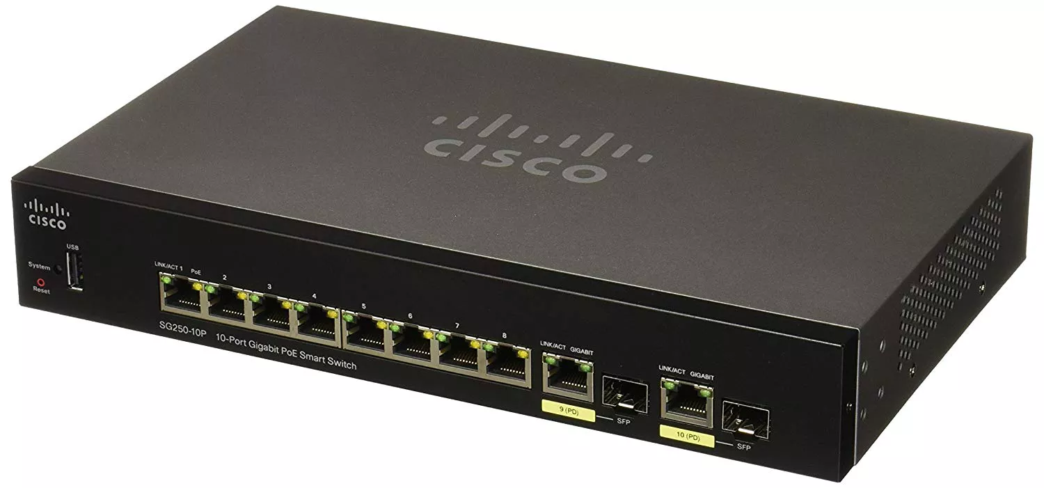 Switch PoE Cisco SG250-10P 10-port Gigabit