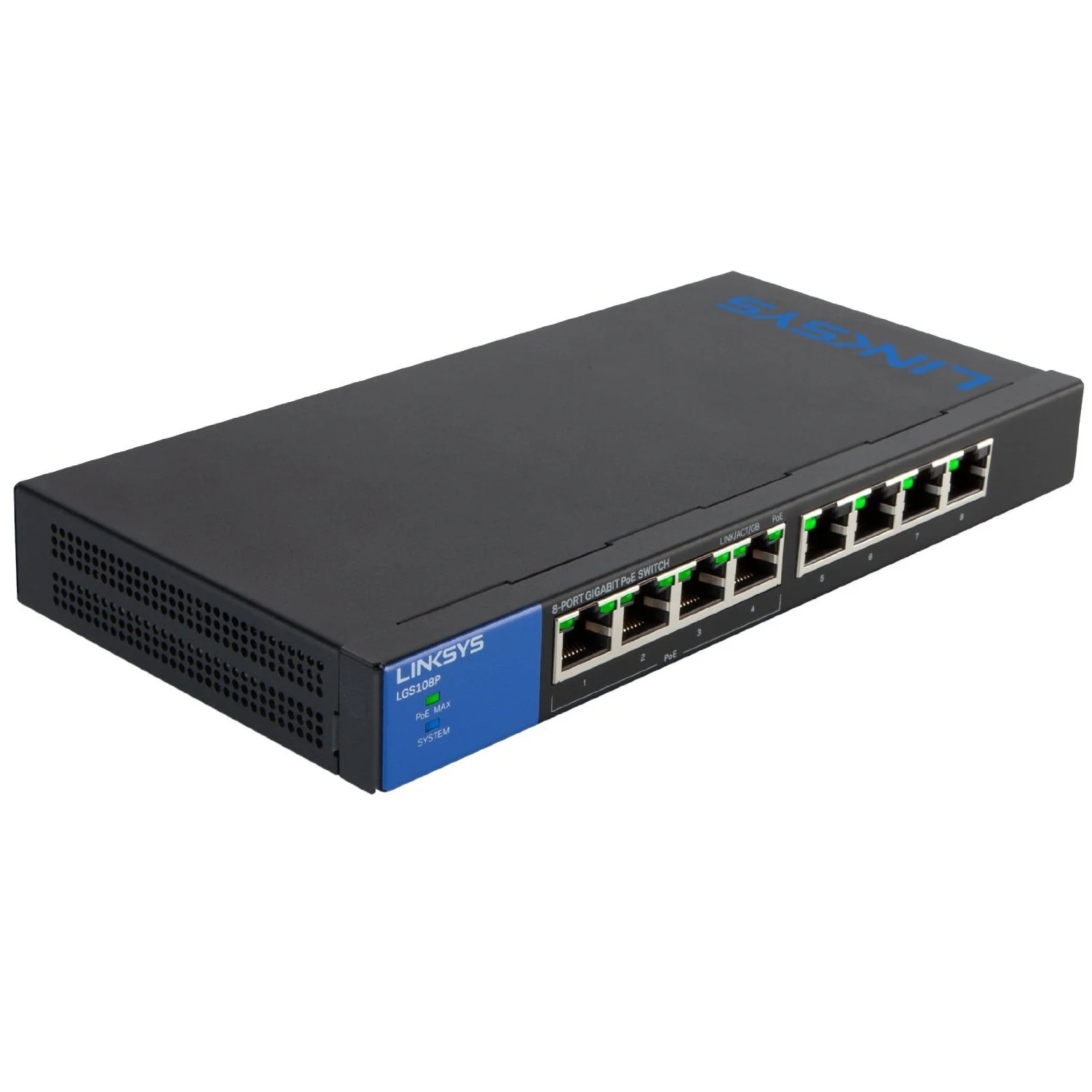 Switch Linksys 8 Ports Gigabit PoE+Switch LGS108P