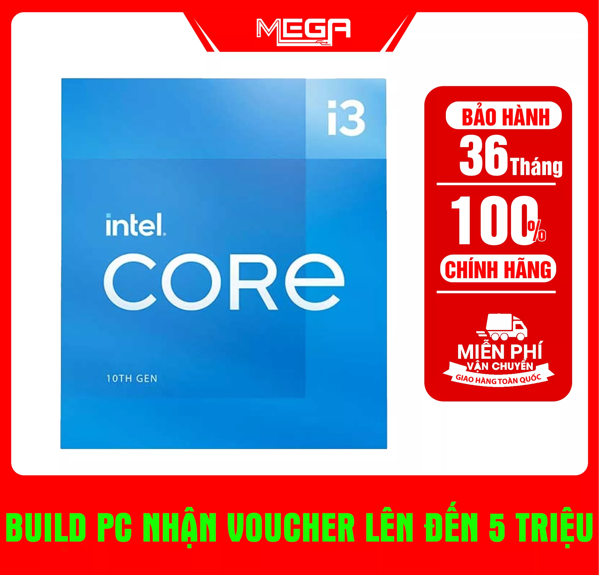 Cpu Intel Core i3- 10105F Box