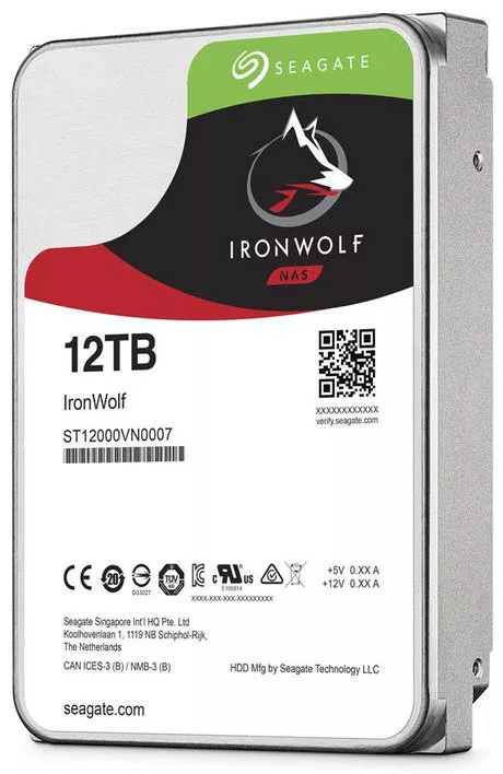Ổ cứng HDD PC 12TB Seagate Nas IronWolf ST12000VN0008