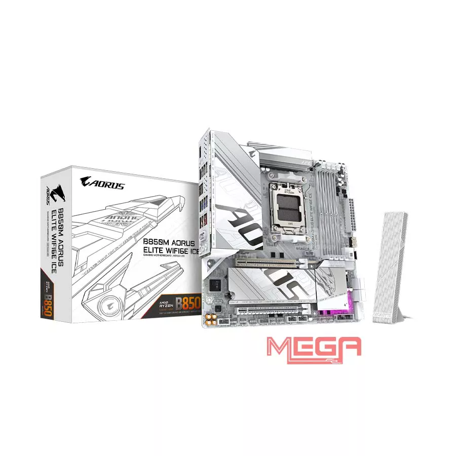 Mainboard Gigabyte B850M AORUS Elite WiFi6E ICE DDR5 (M-ATX, AM5) White