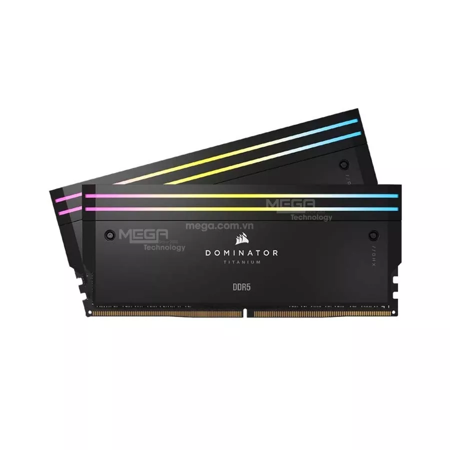 Ram 64gb-6000 PC Corsair Dominator Titanium RGB DDR5 Black
