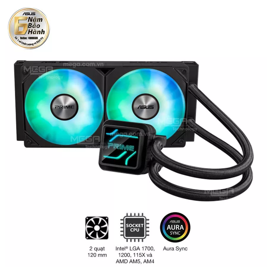 Tản nhiệt nước AIO Asus Prime LC 240 ARGB