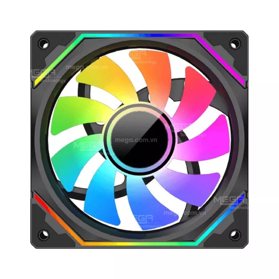 Fan case Xigmatek Infinity Pro 3 ARGB Reverse Đen EN47770 Fan ngược