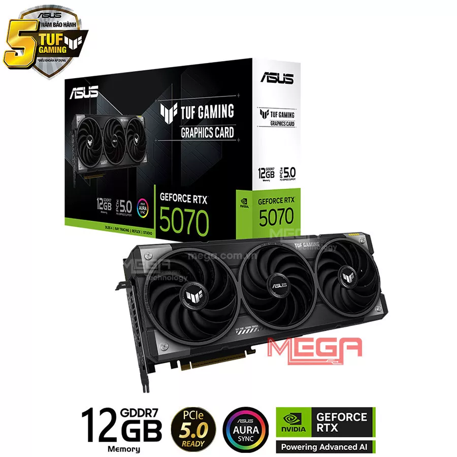 Vga Asus TUF Gaming GeForce RTX 5070 12GB GDDR7