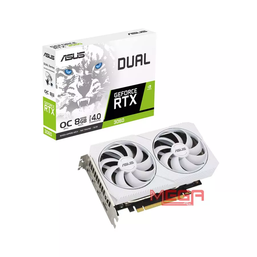 VGA Asus Dual Geforce RTX 3060 White O8G GDDR6