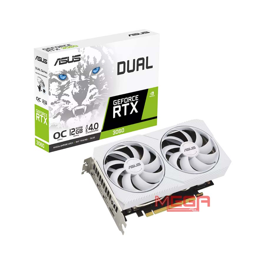 VGA Asus Dual GeForce RTX 3060 White Edition 12GB GDDR6