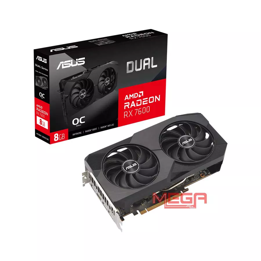 Vga Asus Dual Radeon RX 7600 OC Edition 8GB GDDR6