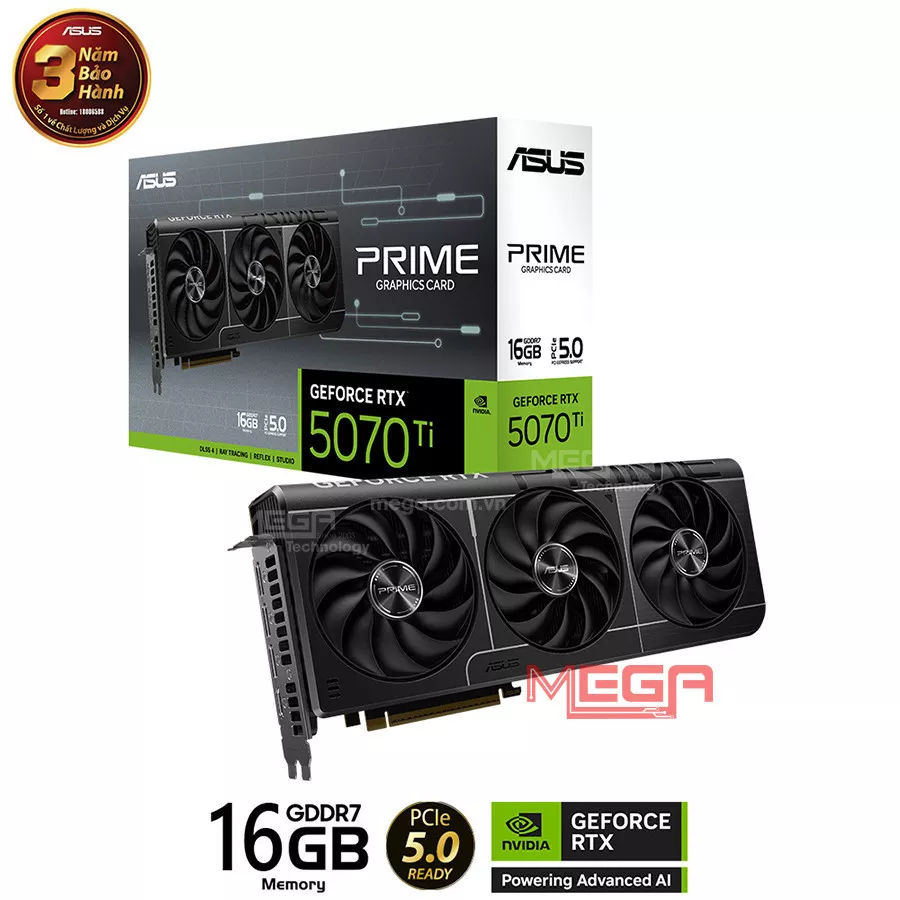 Vga Asus Prime GeForce RTX 5070 Ti 16GB GDDR7