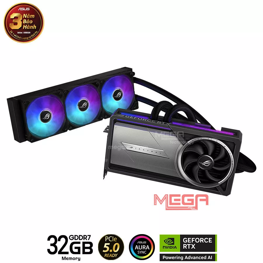 Vga Asus ROG Astral LC GeForce RTX 5090 32GB GDDR7