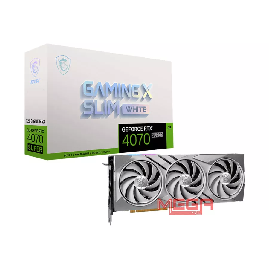 Vga MSI GeForce RTX 4070 SUPER 12G GAMING X SLIM WHITE GDDR6X