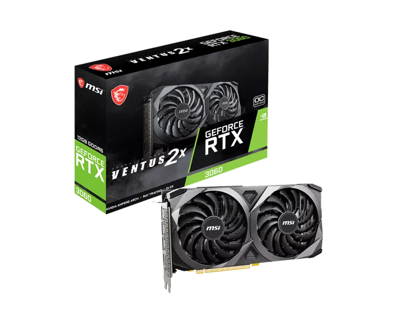 VGA MSI 12GB RTX 3060 VENTUS 2X 12G OC V2 LHR