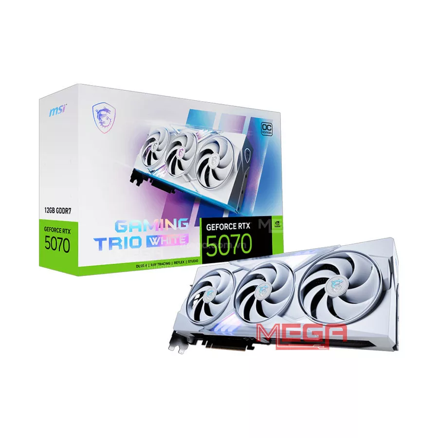 Vga MSI GeForce RTX 5070 12G GAMING TRIO OC WHITE GDDR7
