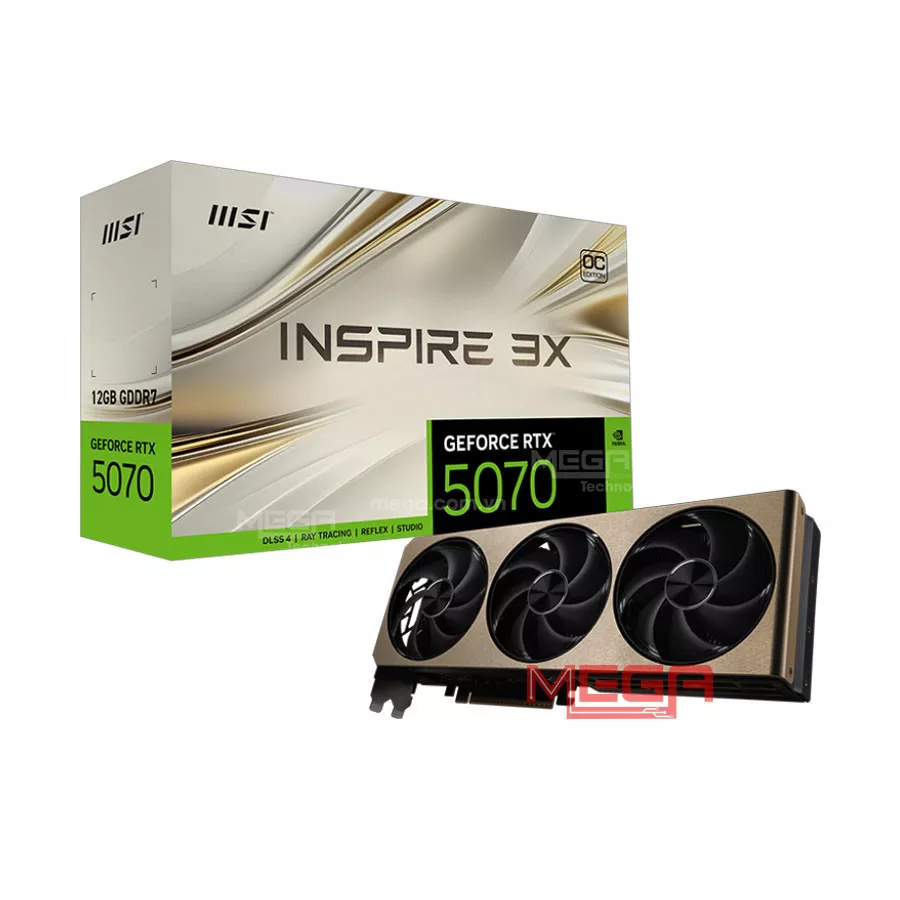 Vga MSI GeForce RTX 5070 12G INSPIRE 3X OC GDDR7