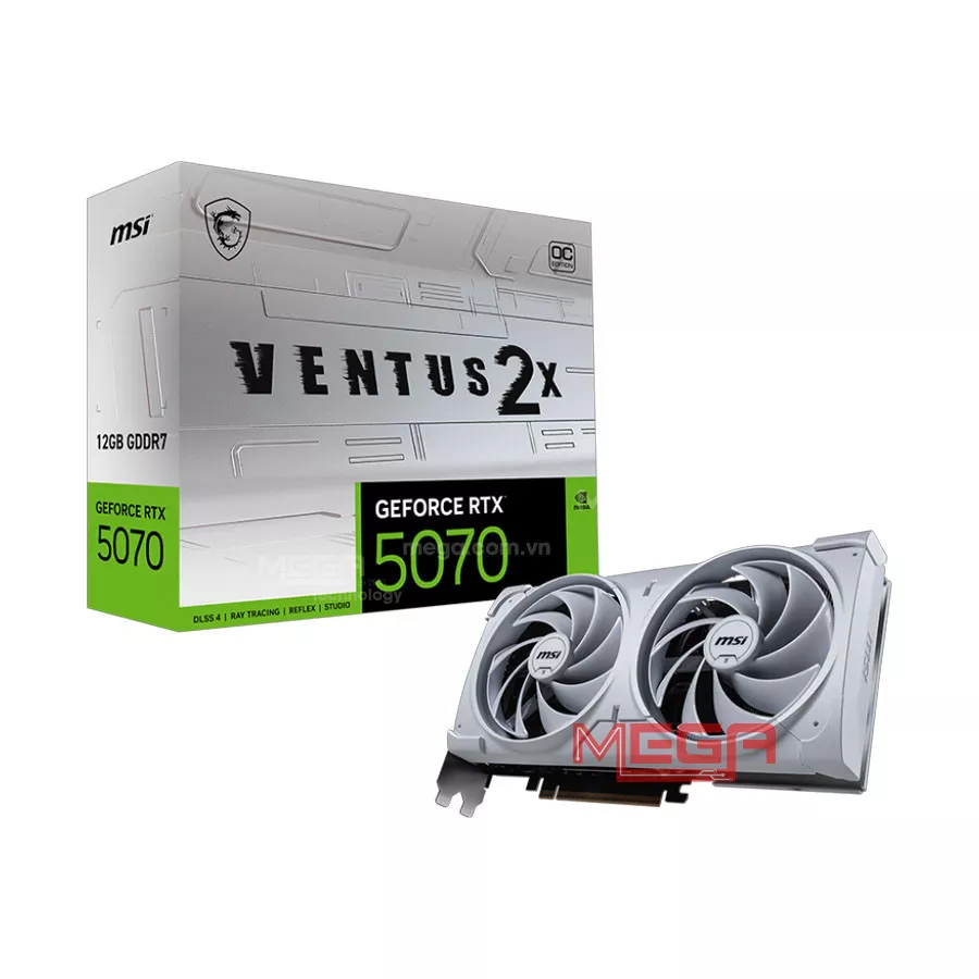 Vga MSI GeForce RTX 5070 12G VENTUS 2X OC WHITE GDDR7