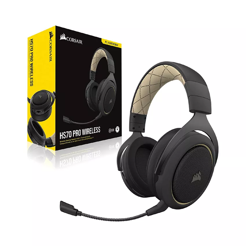 Tai nghe Corsair HS70 PRO WIRELESS SE Cream