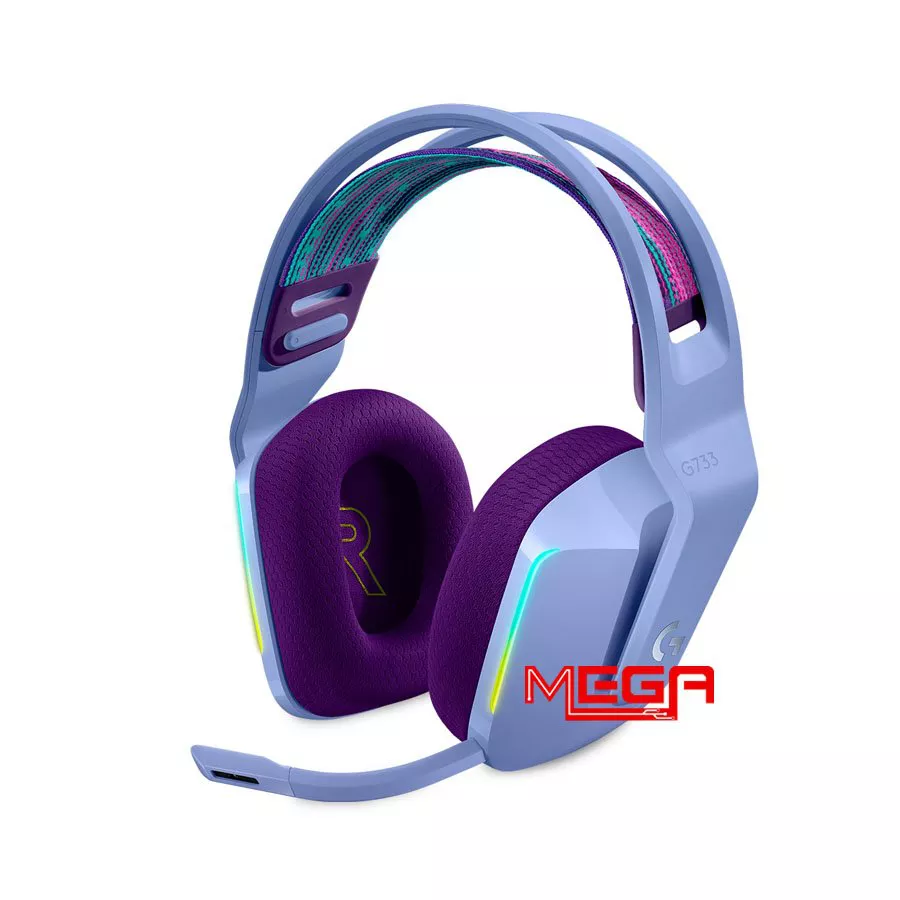 Tai nghe không dây Logitech G733 Lightspeed RGB Tím